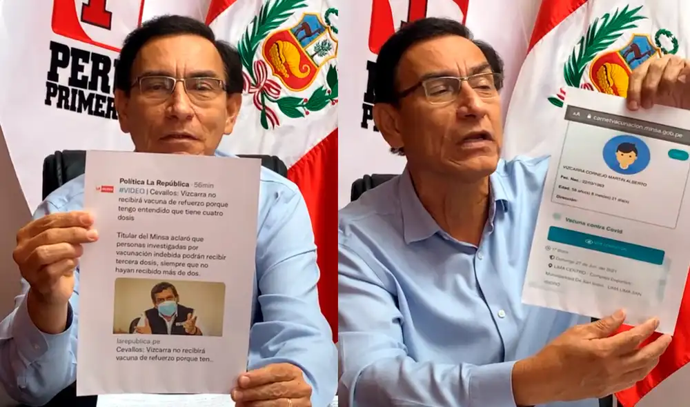 Martín Vizcarra señaló que hasta el momento registra tener una dosis. Foto: composición/La República