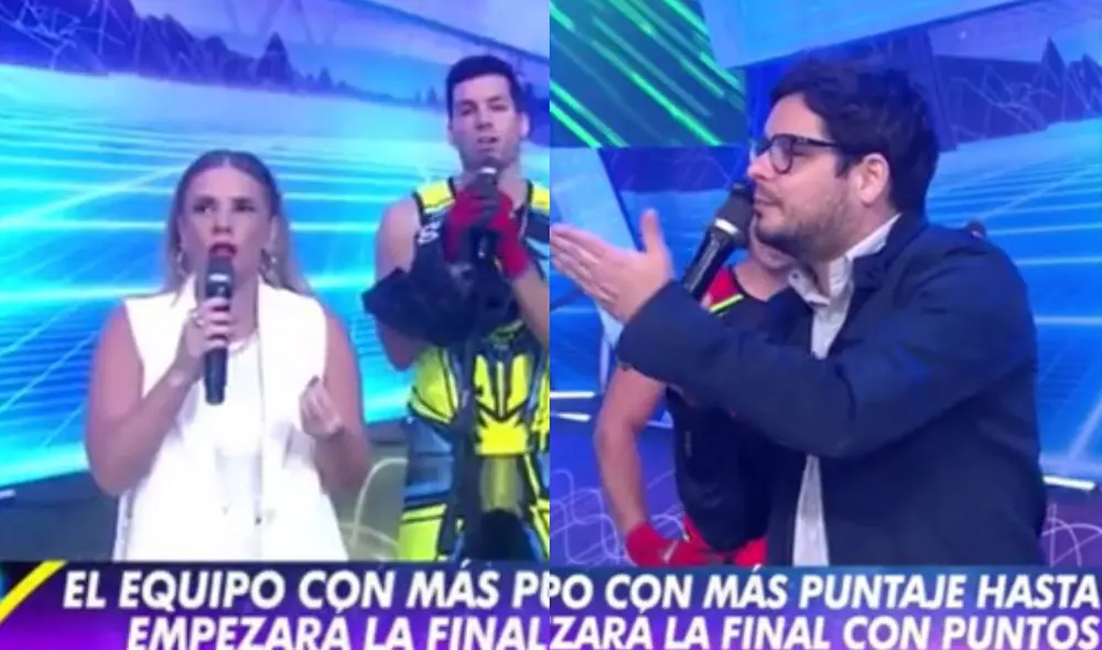Un tenso momento se vivió en el set de Esto es guerra. Foto: captura de América TV