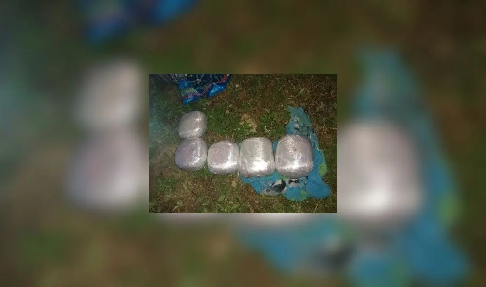 Droga estaba camuflada en diez paquetes de forma ovoide. Foto: PNP