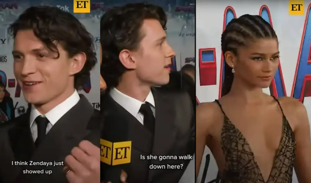 Tom Holland dejó en claro que primero es Zendaya. Foto: captura Entertainment Tonight. Tom Holland dejó en claro que primero es Zendaya. Foto: captura Entertainment Tonight.