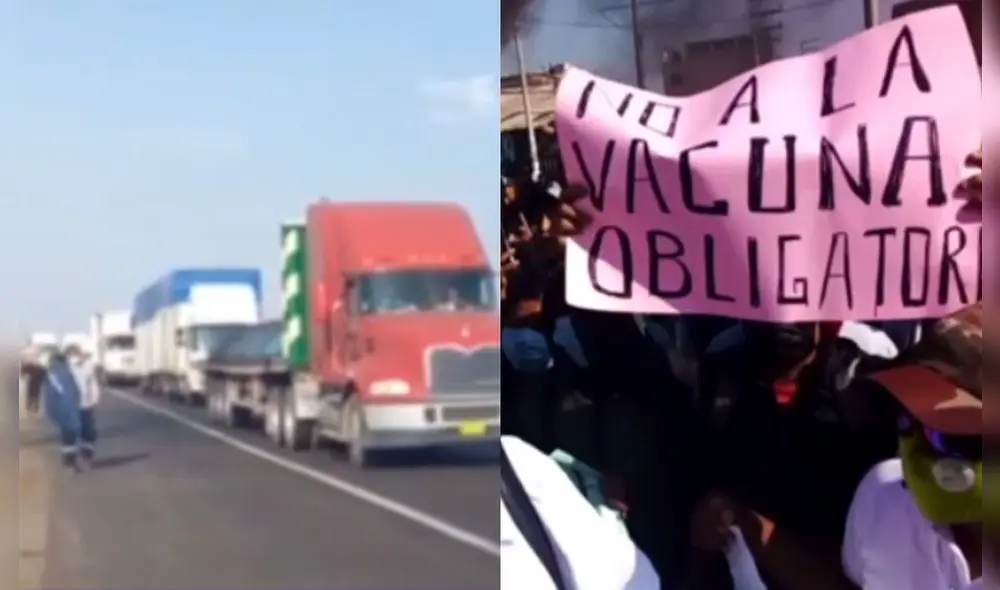 Antivacunas cierran la vía y no permiten el pase por desinformación sobre inmunización. Foto: Latina Antivacunas cierran la vía y no permiten el pase por desinformación sobre inmunización. Foto: Latina