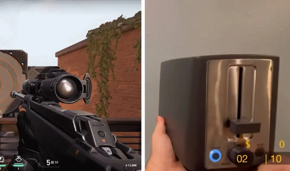 Este gamer recrea con gran precisión las animaciones de recarga de armas en los videojuegos con objetos que encontró en su hogar. Foto: YouTube