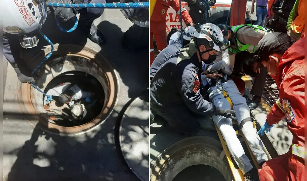 Policías utilizaron cuerdas y equipos de rescate. Foto: PNP Policías utilizaron cuerdas y equipos de rescate. Foto: PNP