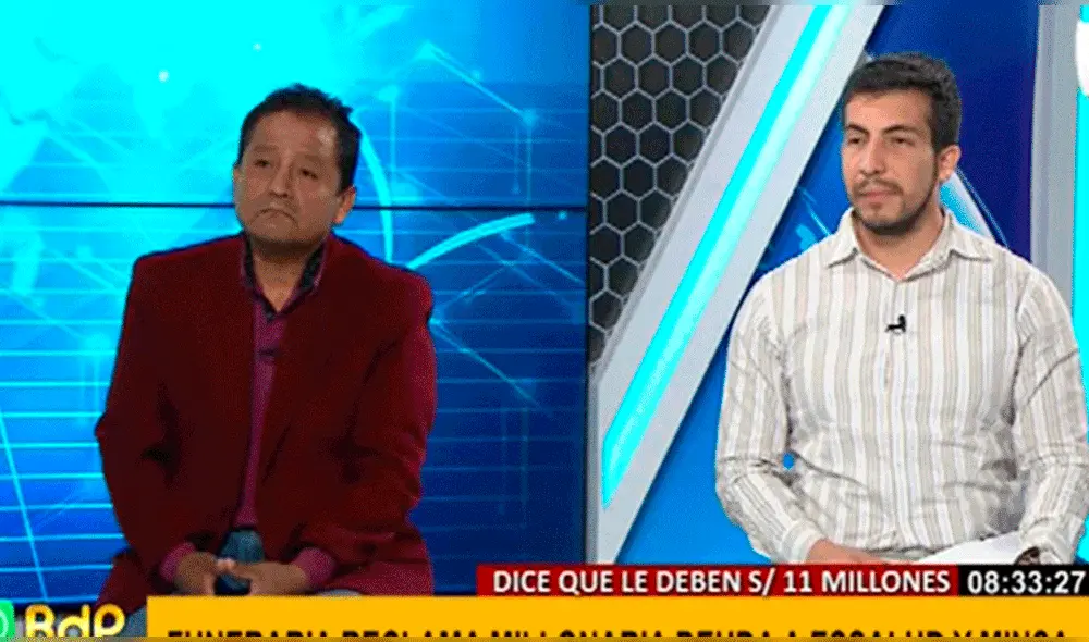 Empresario exige el pago de sus servicios al Minsa y EsSalud. Foto: captura / Buenos Días Perú