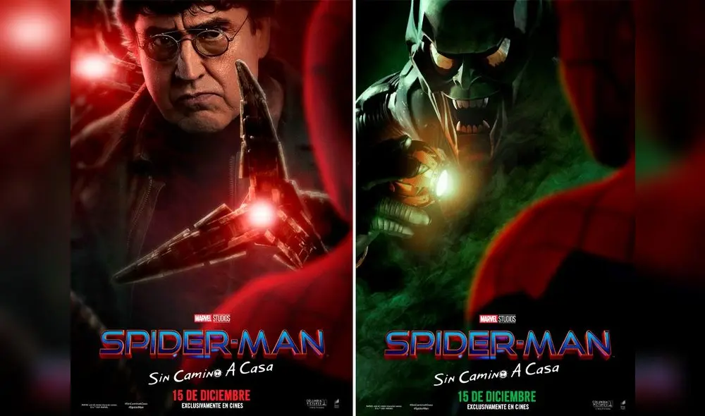 El Doctor Octopus y el Duende Verde son algunos de los villanos que veremos en Spider-Man: no way home. Foto: composición/Facebook/@ElHombreAranaOficial El Doctor Octopus y el Duende Verde son algunos de los villanos que veremos en Spider-Man: no way home. Foto: composición/Facebook/@ElHombreAranaOficial