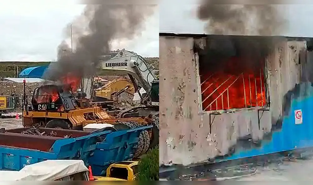 El desalojo se produjo cerca a la 1:30 de la tarde de este jueves, donde 30 personas se enfrentaron a los agentes del orden para luego retirarse del lugar. Foto: composición La República/difusión