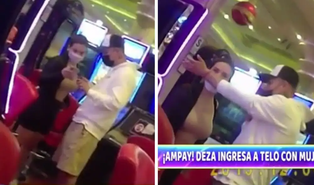 Jean Deza fue captado por las cámaras de Magaly TV, la firme con otra mujer en un hotel. Foto: captura ATV
