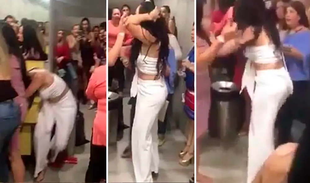 Un regalo desató la pelea entre algunas asistentes a una posada mexicana. Foto: captura de video/Síntesis Digital Un regalo desató la pelea entre algunas asistentes a una posada mexicana. Foto: captura de video/Síntesis Digital