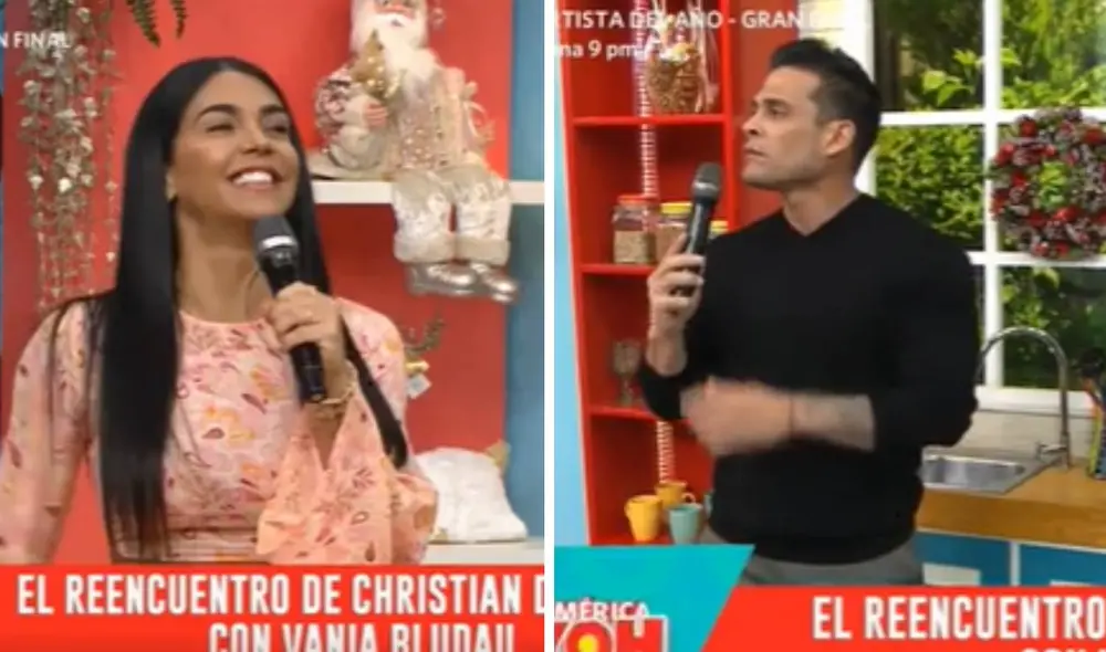 Vania Bludau estuvo cara a cara con Christian Domínguez. Foto: captura de América TV Vania Bludau estuvo cara a cara con Christian Domínguez. Foto: captura de América TV
