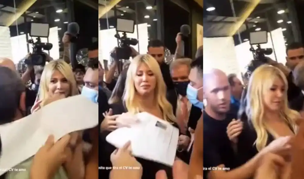 Wanda Nara fue abordada por una joven para pedirle trabajo. Foto: capturas de M1