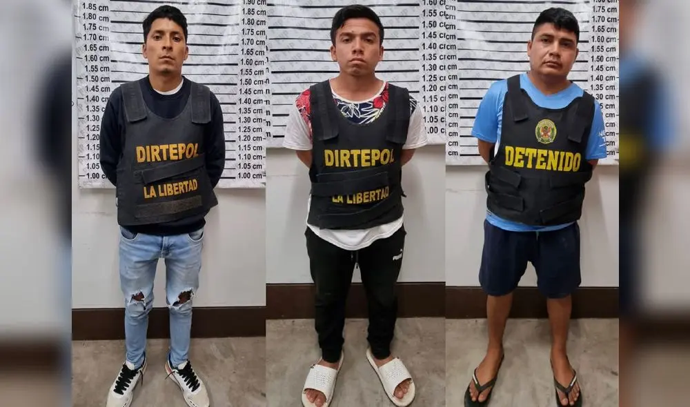 Uno fue detenido en Trujillo y los otros dos en Virú. Foto: PNP
