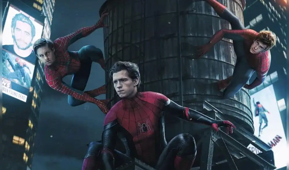 Tobey Maguire, Andrew Garfield y Tom Holland compartieron varias escenas juntos en Spider-Man: no way home. Foto: Fanmade Marvel