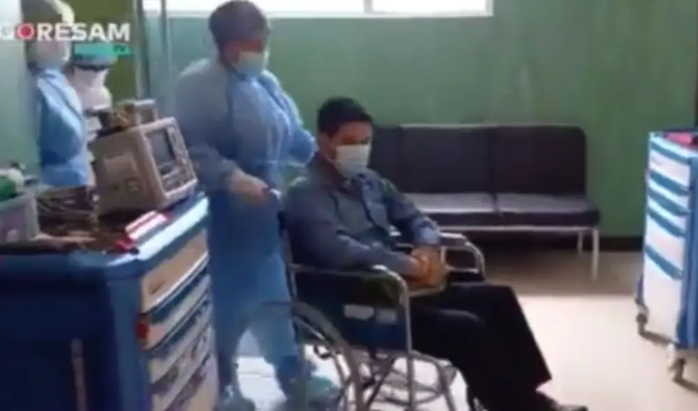 Técnico en enfermería no se vacunó contra la COVID-19 y terminó en UCI. Foto: captura/Diresa San Martín