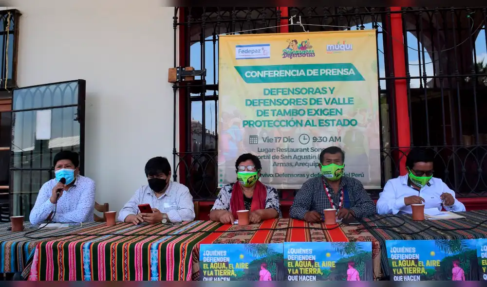 Defensores. Colectivos exigen cancelación de Tía María. Defensores. Colectivos exigen cancelación de Tía María.