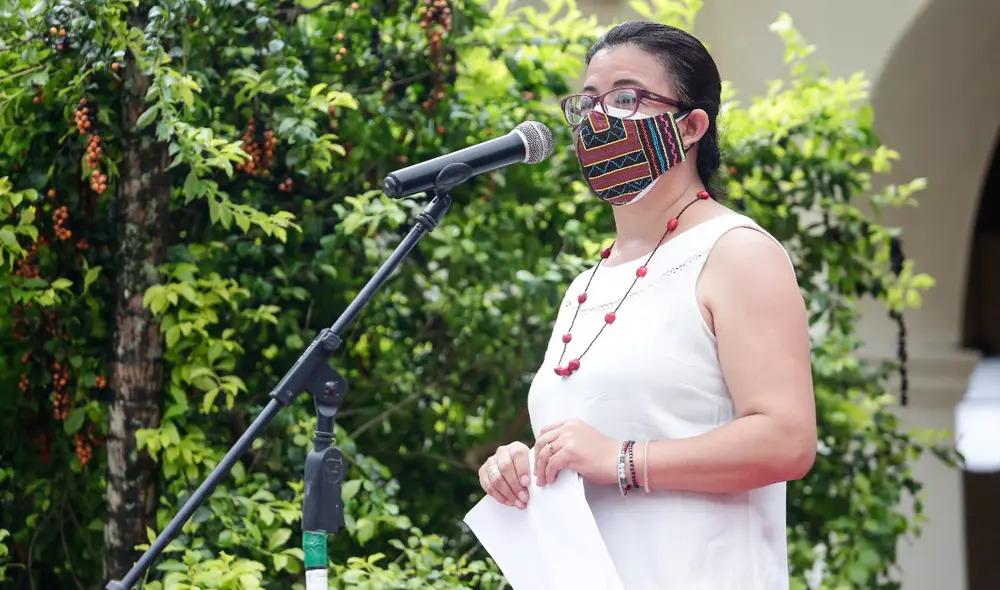 La ministra de Cultura respaldó al mandatario Pedro Castillo. Foto: Mincul / Video: TV Perú