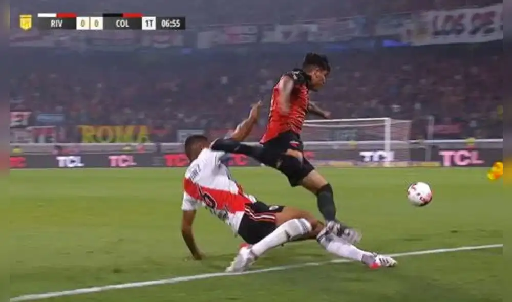 River y Colón igualan 0-0 en la final del Trofeo de Campeones 2021. Foto: captura ESPN