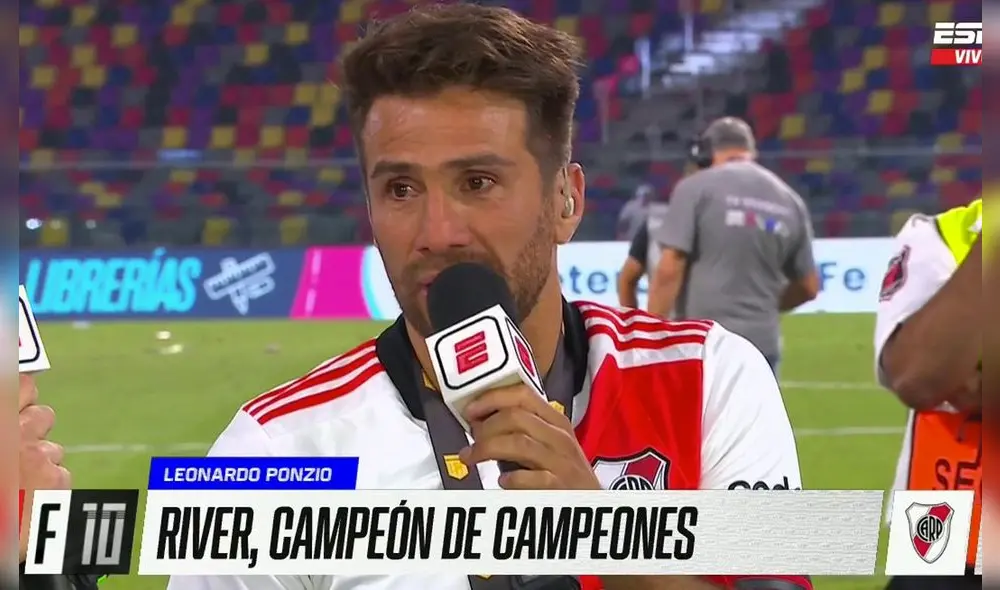 Leo Ponzio ganó 17 títulos con la camiseta de River Plate. Foto: captura ESPN Leo Ponzio ganó 17 títulos con la camiseta de River Plate. Foto: captura ESPN
