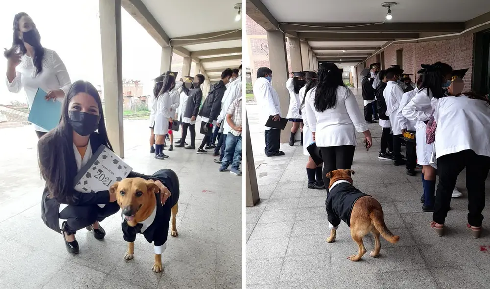 Las autoridades de la institución quisieron que el perrito forme parte de las celebraciones y llevaron a cabo un plan. Foto: Salta Hoy/ Facebook