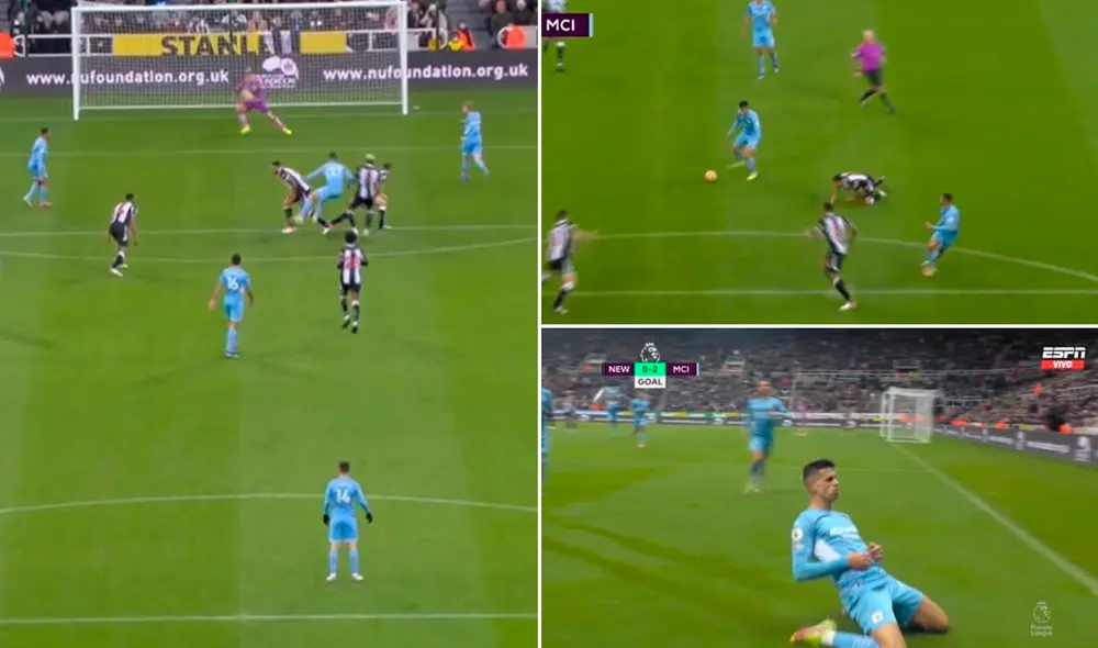 Joao Cancelo anotó el segundo gol de los ciudadanos. Foto: captura/ESPN Joao Cancelo anotó el segundo gol de los ciudadanos. Foto: captura/ESPN