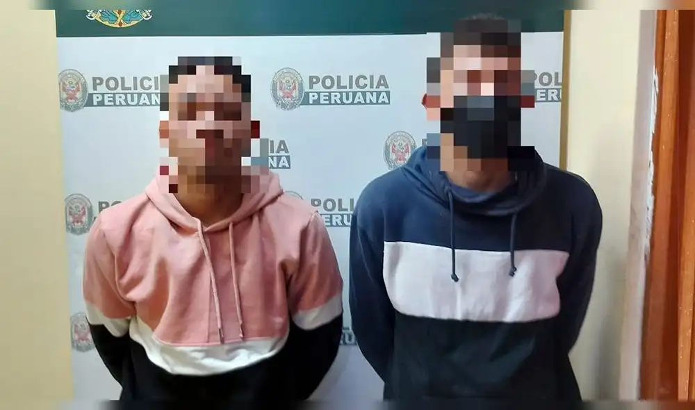 Rafael Alejandro Águila Álvarez (20) y Diosmer José Tría Oropesa (26) fueron conducidos a la comisaría de Santiago en calidad de detenidos para las diligencias de ley. Foto: PNP Rafael Alejandro Águila Álvarez (20) y Diosmer José Tría Oropesa (26) fueron conducidos a la comisaría de Santiago en calidad de detenidos para las diligencias de ley. Foto: PNP
