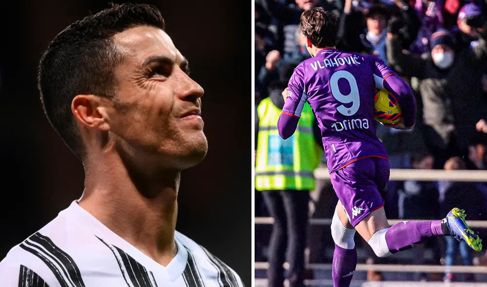 Cristiano Ronaldo y Vlahovic anotaron los mismos tantos en un año calendario. Foto: EFE Cristiano Ronaldo y Vlahovic anotaron los mismos tantos en un año calendario. Foto: EFE