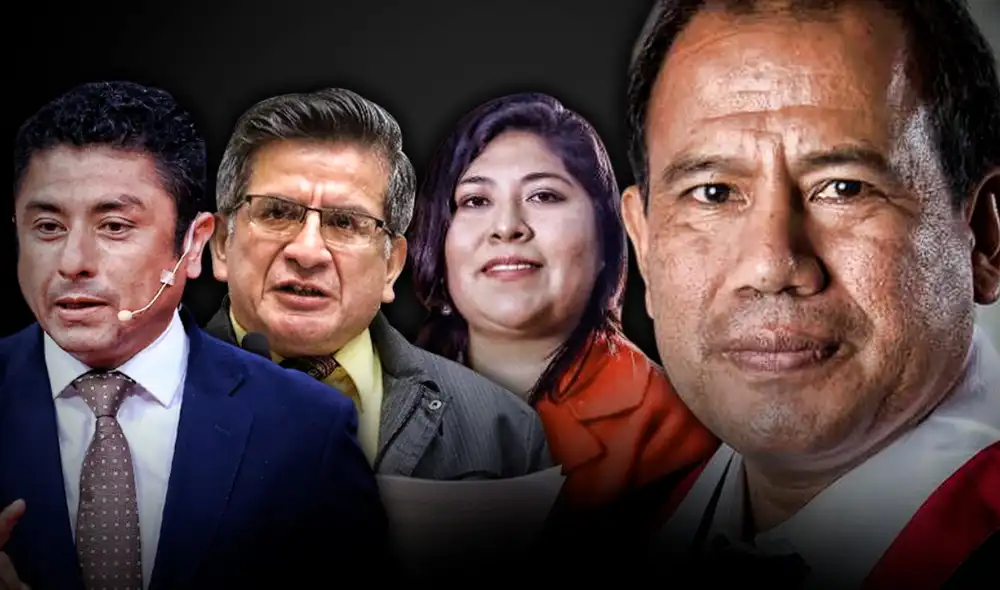 El parlamentario Edgar Tello indicó que parte de la bancada de Perú Libre se reunió con la presidenta del Congreso, María del Carmen Alva. Foto: composición Gerson Cardoso.