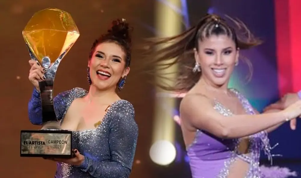 Yahaira Plasencia felicitó a Ruby Palomino por su victoria en El artista del año. Foto: El gran show/Instagram