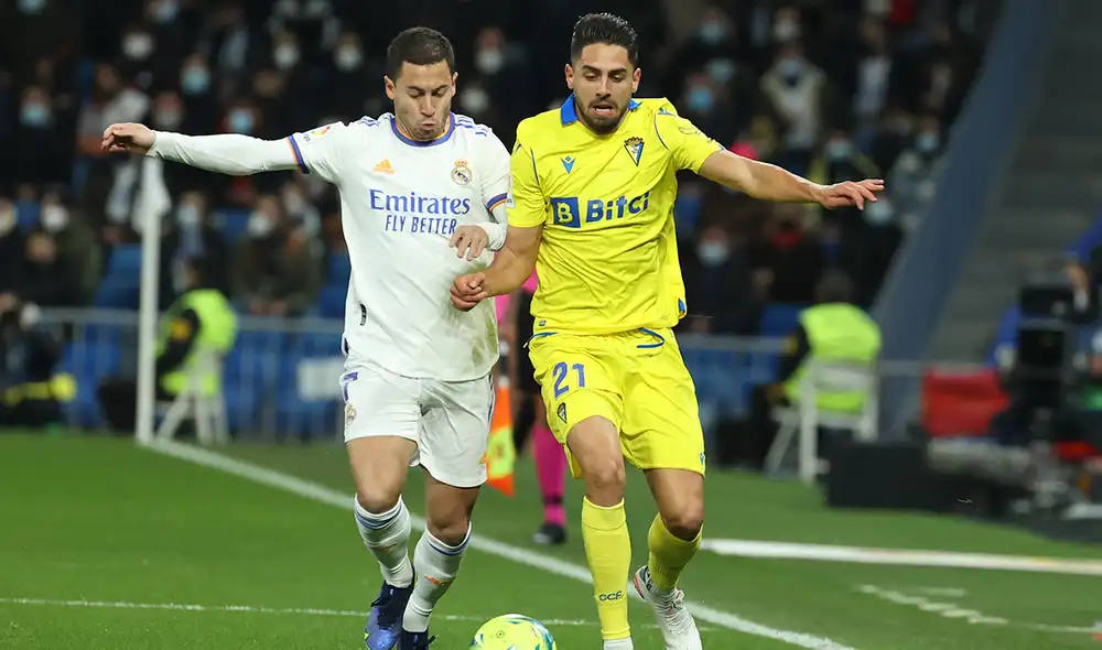 Hazard volvió a ser titular en el Real Madrid. Foto: EFE
