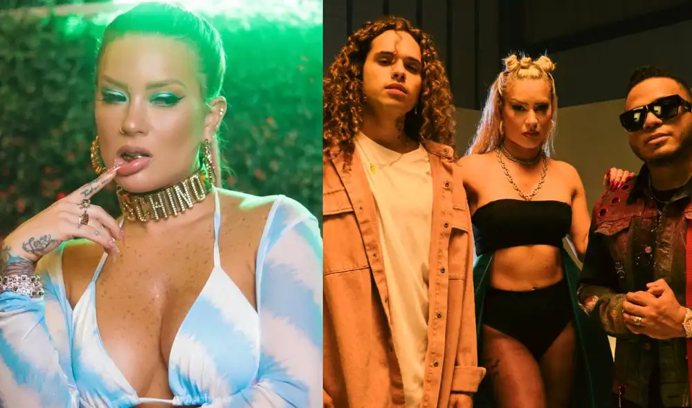 Leslie Shaw emocionada por el estreno de su nuevo tema. Foto: composición/ Instagram/ V&V comunicaciones