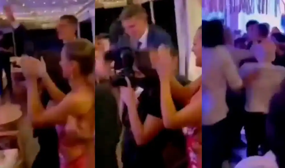 Martín Palermo asistió a boda. Foto: captura de video.