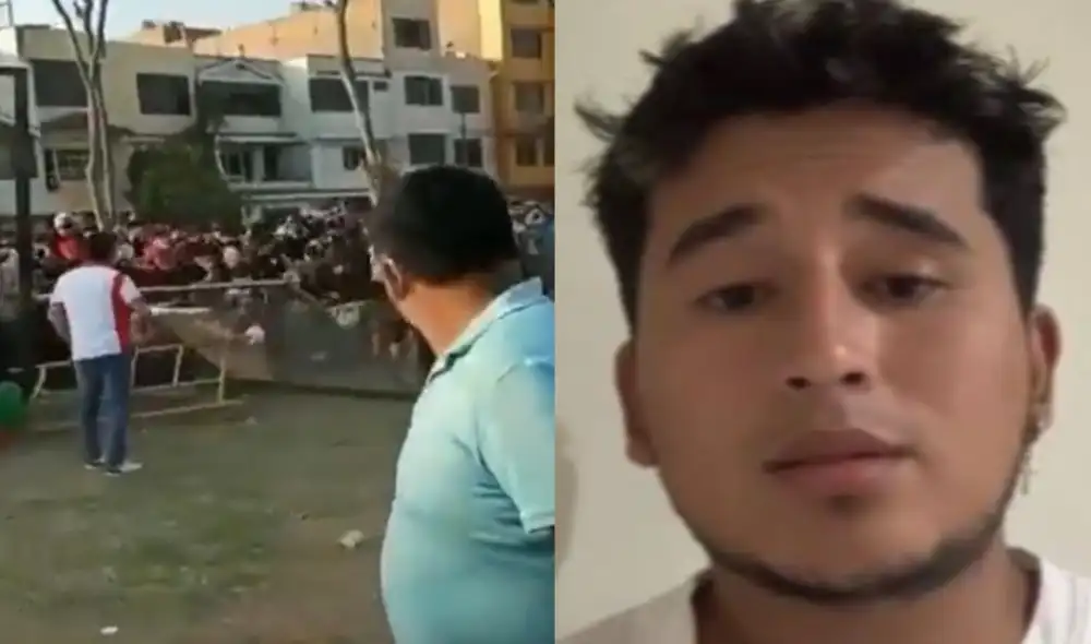 El youtuber manifestó que fue agredido por otros asistentes y, por ello, abandonó el lugar. Foto: captura de YouTube.