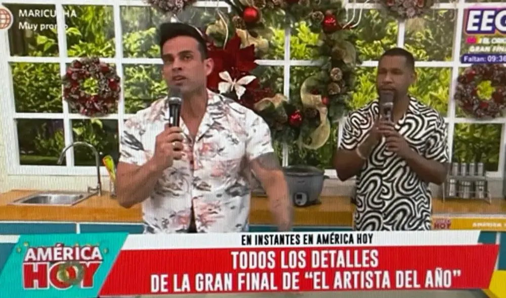 Christian Domínguez estuvo viajando toda la madrugada desde Nazca para llegar al programa América hoy. Foto: América hoy/captura.