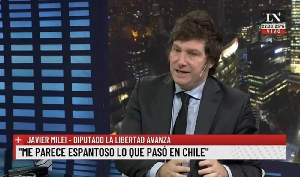 Javier Milei criticó duramente la elección de Gabriel Boric en Chile. Foto: captura de LN+