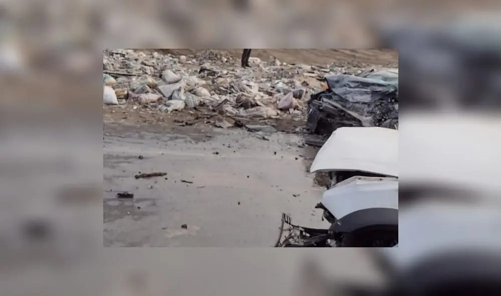 Choque ocurrió en vía de evitamiento el sábado último. Foto: Eduardo Goicochea Choque ocurrió en vía de evitamiento el sábado último. Foto: Eduardo Goicochea