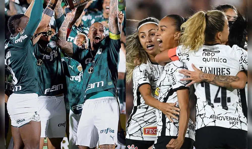 Palmeiras y Corinthians fueron los campeones de la Copa Libertadores masculina y femenina, respectivamente. Foto: EFE/Corinthians