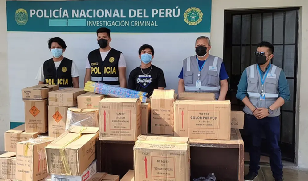 Los productos pirotécnicos eran almacenados de manera ilegal. Foto: Sucamec Los productos pirotécnicos eran almacenados de manera ilegal. Foto: Sucamec