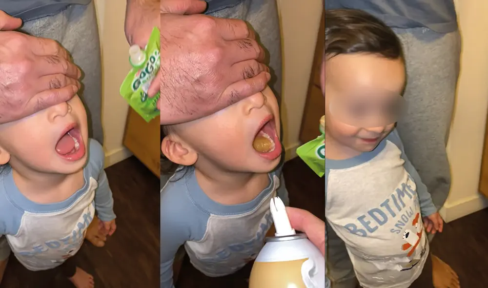 El pequeño se mostró conforme después de probar el alimento. Foto: captura de YouTube