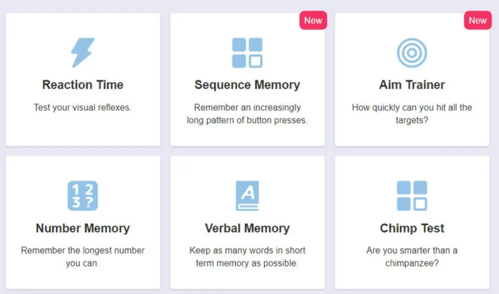 En la web puedes poner a prueba tus reflejos, memoria y demás capacidades cognitivas para compararlas con las de otras personas. Foto: Human Benchmark