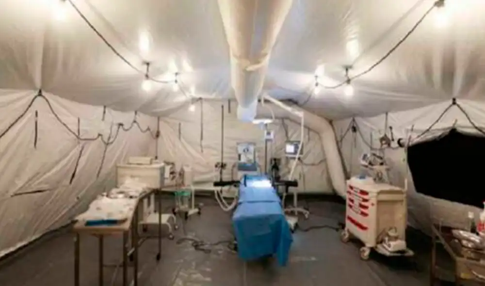 Los hospitales móviles tienen una estructura adecuada para atender a 50 personas por día. Foto: Andina