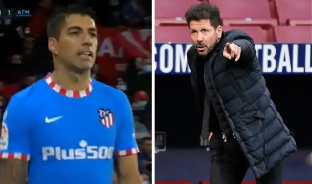 Luis Suárez y Diego Simeone protagonizaron un tenso momento el último fin de semana. Foto: ESPN/EFE