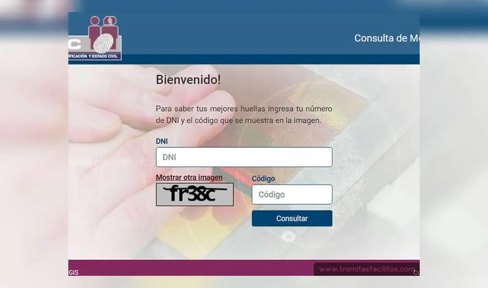 La Reniec ha habilitado un servicio para que los ciudadanos puedan saber cuáles son sus mejores huellas dactilares. Foto: Reniec