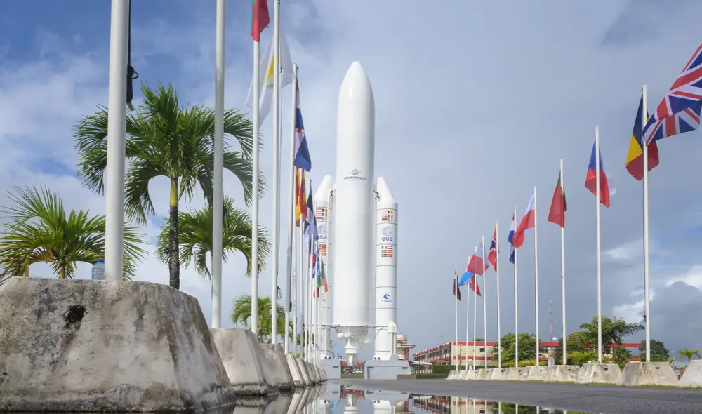 El cohete Ariane 5 está listo para llevar al telescopio James Webb fuera de la Tierra. Foto: NASA / Bill Ingalls