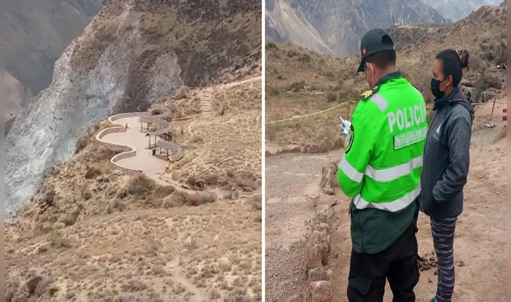 Responsables de la Autoridad Autónoma del Colca alertaron a la Policía. Foto: Autocolca Responsables de la Autoridad Autónoma del Colca alertaron a la Policía. Foto: Autocolca