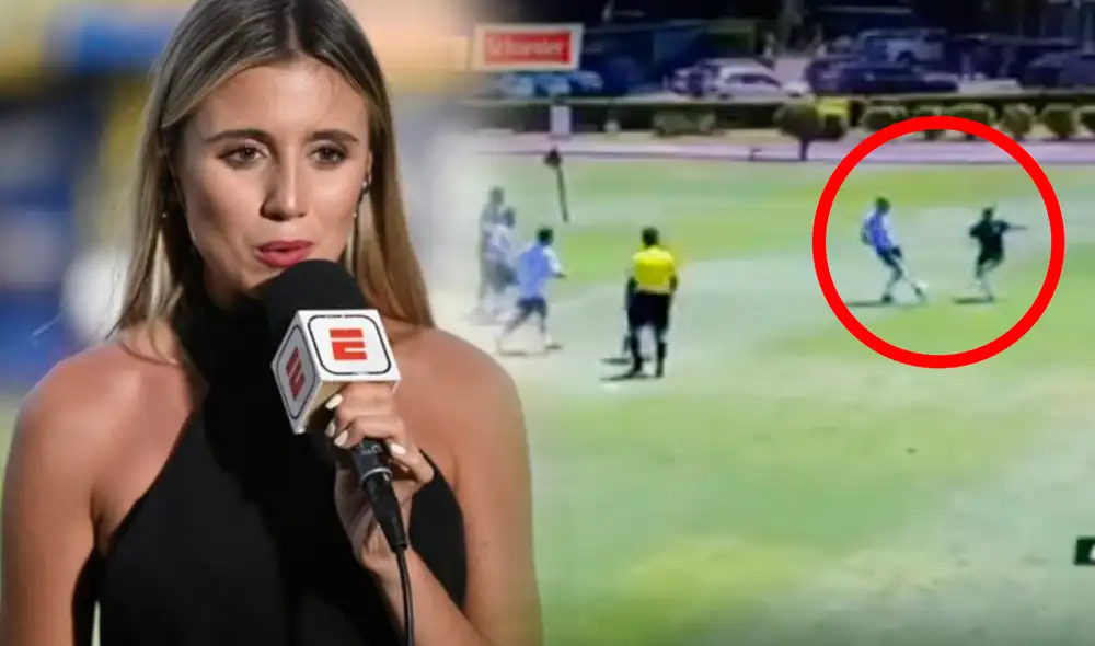 La periodista argentina forma parte del panel de F90, programa de la cadena ESPN. Foto: captura ESPN/composición