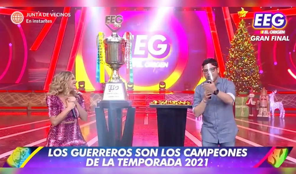 Gian Piero Díaz se quiebra al despedirse de EEG. Foto: EEG/captura.