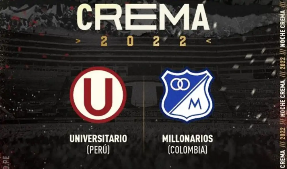 La noche crema se jugará este 8 enero del 2022. Foto: Universitario. La noche crema se jugará este 8 enero del 2022. Foto: Universitario.