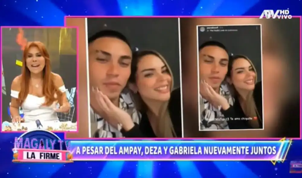 Jean Deza y Gabriela Alava fueron captados juntos pese al ampay del futbolista. Foto: ATV