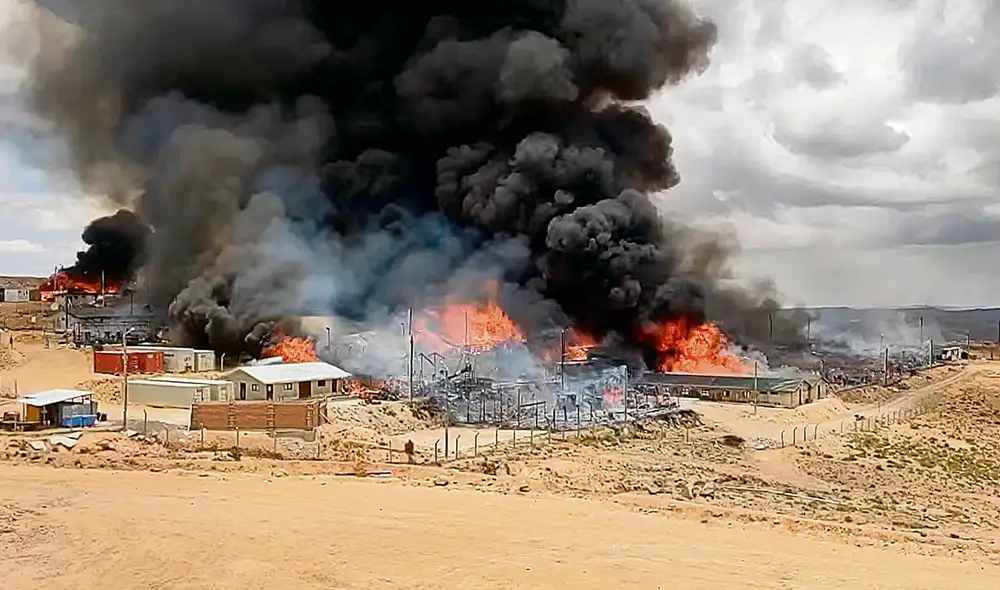 Violencia desatada. En el sur se desató la violencia por actividad minera que, denuncian los comuneros, afecta los recursos naturales de la zona. Foto: difusión