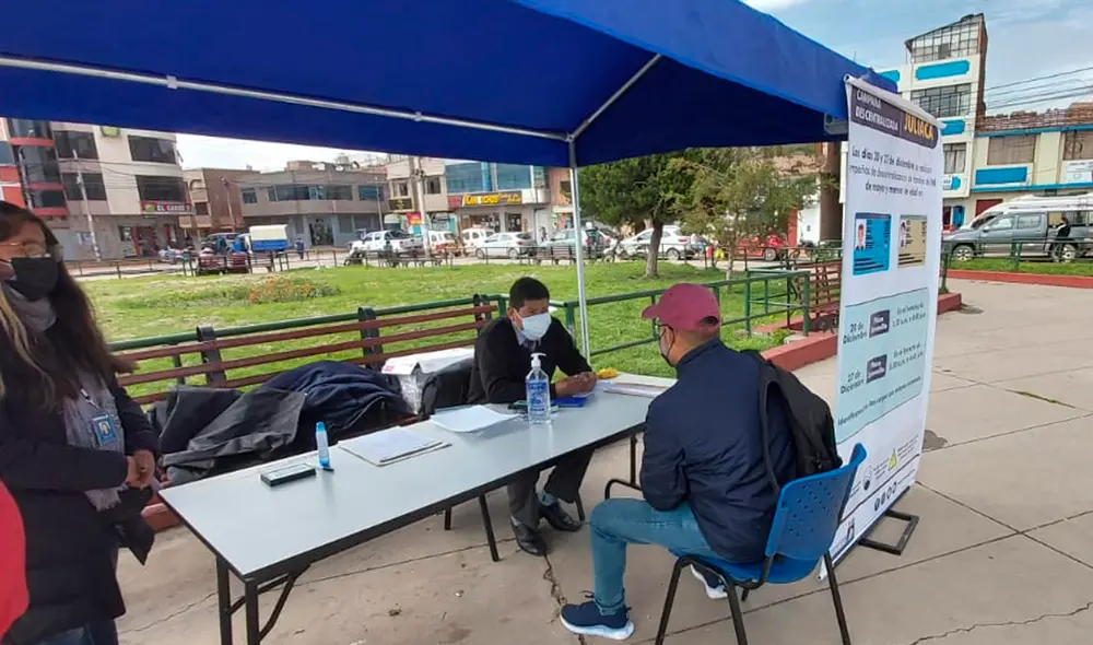Centro de atención en espacio abierto en Juliaca, Puno. Foto: Reniec