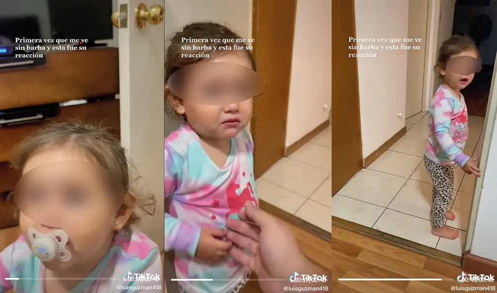 La pequeña vio como a un desconocido a su progenitor en todo momento. Foto: captura de TikTok